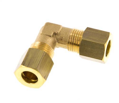 8mm Brass 90 deg Elbow Compression Fitting 135 Bar DIN EN 1254-2