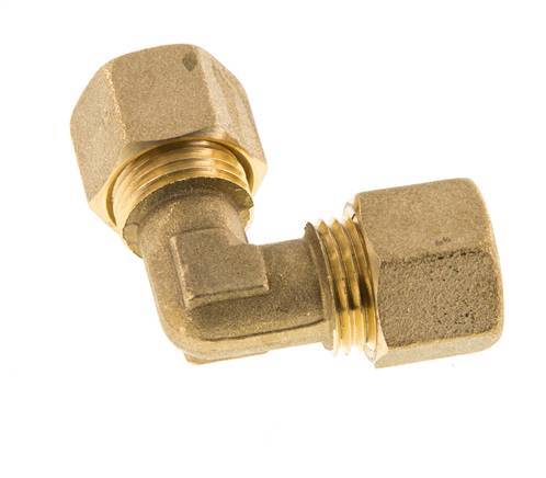 10mm Brass 90 deg Elbow Compression Fitting 95 Bar DIN EN 1254-2