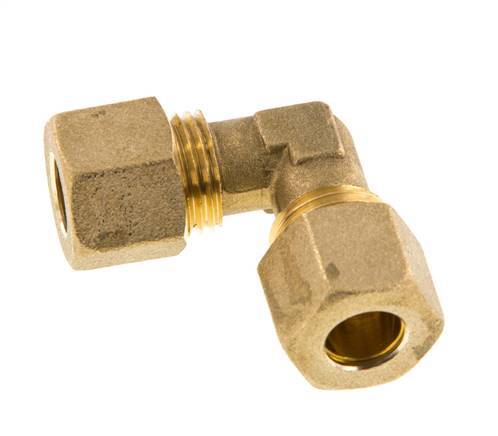 10mm Brass 90 deg Elbow Compression Fitting 95 Bar DIN EN 1254-2