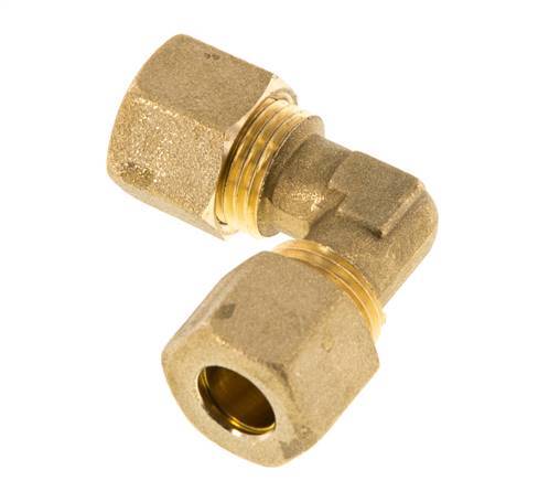 10mm Brass 90 deg Elbow Compression Fitting 95 Bar DIN EN 1254-2
