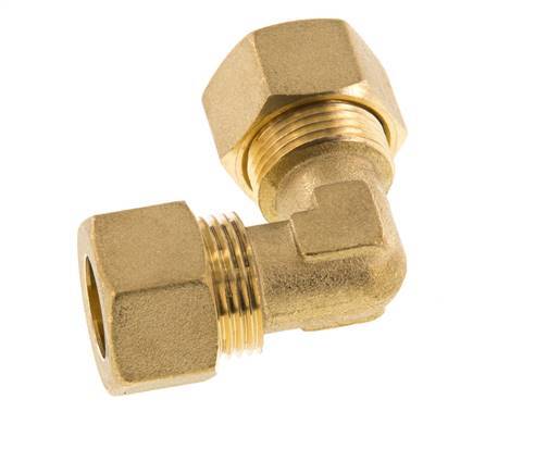 14mm Brass 90 deg Elbow Compression Fitting 89 Bar DIN EN 1254-2