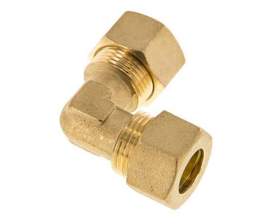 14mm Brass 90 deg Elbow Compression Fitting 89 Bar DIN EN 1254-2