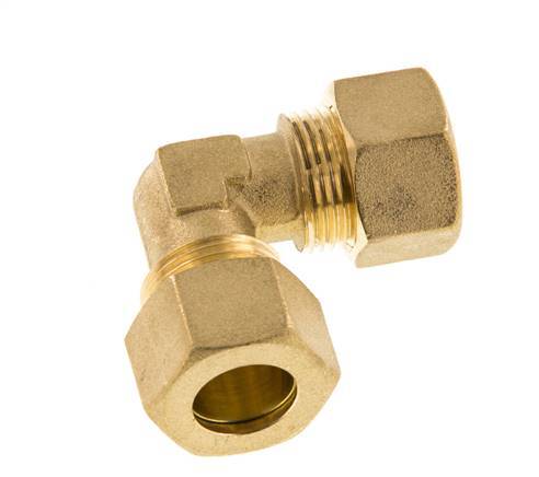 14mm Brass 90 deg Elbow Compression Fitting 89 Bar DIN EN 1254-2