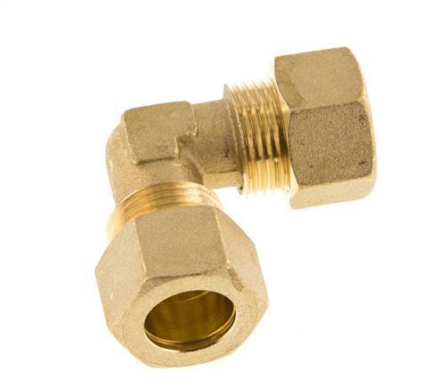 15mm Brass 90 deg Elbow Compression Fitting 82 Bar DIN EN 1254-2