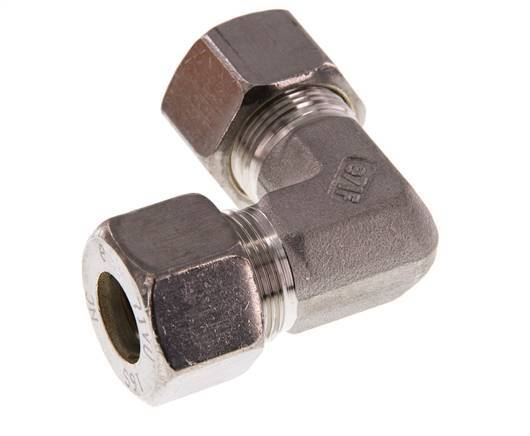 16S Stainless steel 90 deg Elbow Compression Fitting 400 Bar DIN 2353