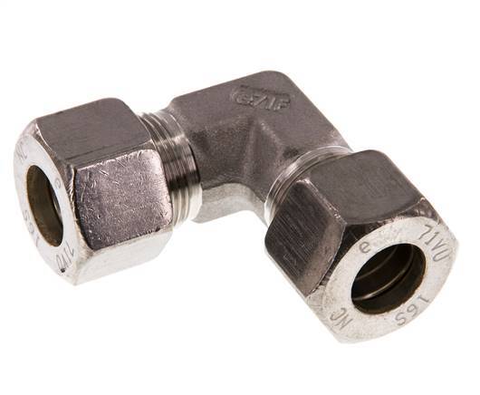 16S Stainless steel 90 deg Elbow Compression Fitting 400 Bar DIN 2353
