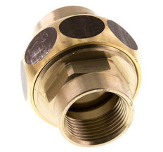 Rp 3/4'' Brass Double Nipple 3-pieces with Conically sealing 16 Bar
