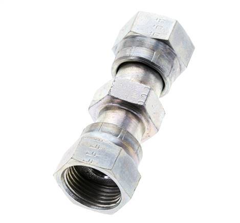 UN 13/16''-16 Zinc plated Steel Socket ORFS with Union nut 630 Bar - Hydraulic