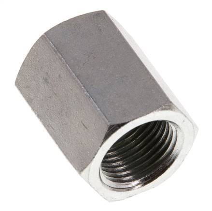 G 1/4'' x G 3/8'' Zinc plated Steel Socket 250 Bar - Hydraulic