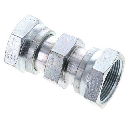 UN 1-11/16''-12 Zinc plated Steel Socket ORFS with Union nut 250 Bar - Hydraulic