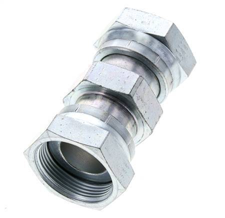 UN 1-11/16''-12 Zinc plated Steel Socket ORFS with Union nut 250 Bar - Hydraulic