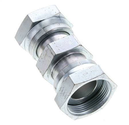 UN 1-11/16''-12 Zinc plated Steel Socket ORFS with Union nut 250 Bar - Hydraulic