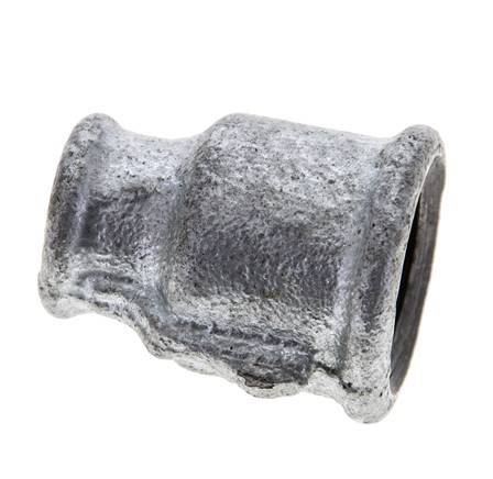 Rp 1/2'' x Rp 1/4'' Zinc plated Cast iron Round Socket 25 Bar [5 Pieces]