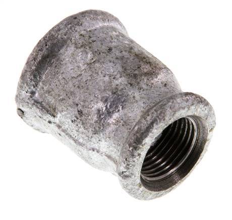 Rp 1/2'' x Rp 3/8'' Zinc plated Cast iron Round Socket 25 Bar [5 Pieces]