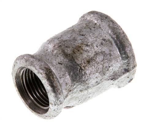 Rp 1/2'' x Rp 3/8'' Zinc plated Cast iron Round Socket 25 Bar [5 Pieces]
