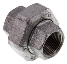 Rp 3/4'' Zinc plated Cast iron Double Nipple 3-pieces with Conically sealing 25 Bar