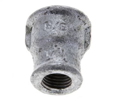 Rp 3/8'' x Rp 1/4'' Zinc plated Cast iron Round Socket 25 Bar [5 Pieces]