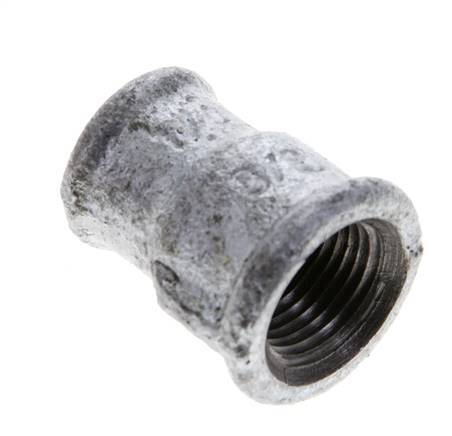 Rp 3/8'' x Rp 1/4'' Zinc plated Cast iron Round Socket 25 Bar [5 Pieces]