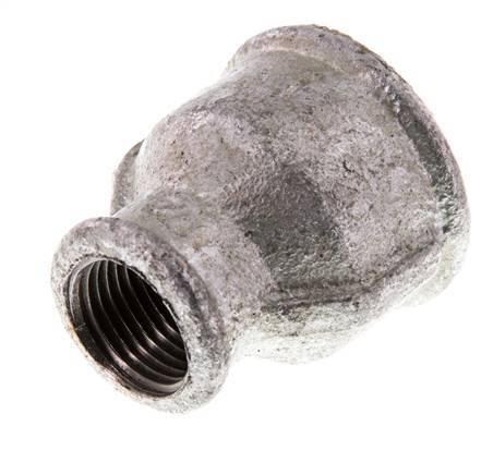 Rp 1'' x Rp 1/2'' Zinc plated Cast iron Round Socket 25 Bar [2 Pieces]