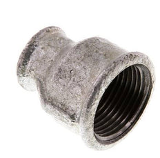 Rp 1'' x Rp 1/2'' Zinc plated Cast iron Round Socket 25 Bar [2 Pieces]