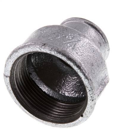 Rp 1 1/2'' x Rp 3/4'' Zinc plated Cast iron Round Socket 25 Bar