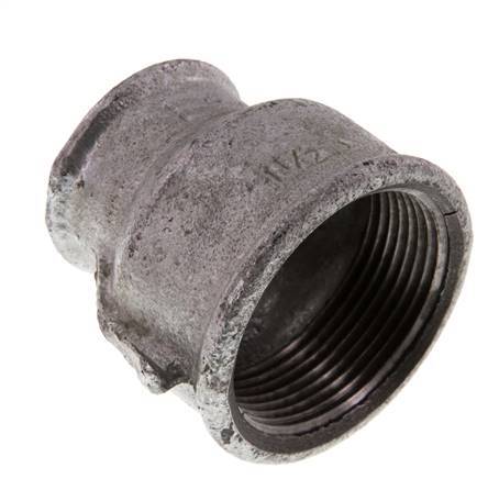 Rp 1 1/2'' x Rp 1'' Zinc plated Cast iron Round Socket 25 Bar