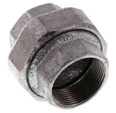 Rp 1 1/2'' Zinc plated Cast iron Double Nipple 3-pieces with Conically sealing 25 Bar