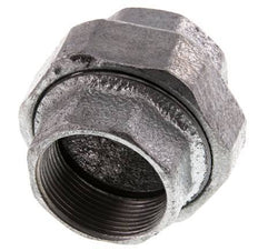 Rp 1 1/2'' Zinc plated Cast iron Double Nipple 3-pieces with Conically sealing 25 Bar