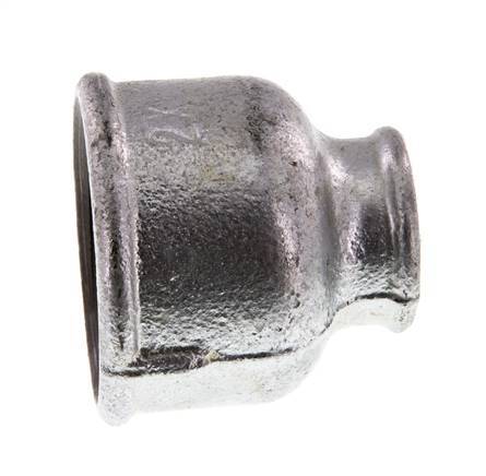 Rp 2'' x Rp 1'' Zinc plated Cast iron Round Socket 25 Bar