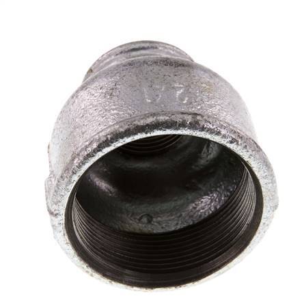 Rp 2'' x Rp 1'' Zinc plated Cast iron Round Socket 25 Bar