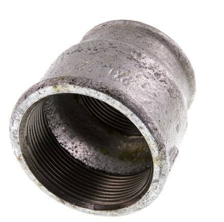 Rp 2'' x Rp 1 1/2'' Zinc plated Cast iron Round Socket 25 Bar