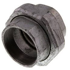 Rp 2 1/2'' Zinc plated Cast iron Double Nipple 3-pieces with Conically sealing 25 Bar