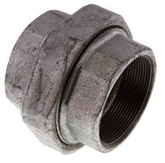 Rp 2 1/2'' Zinc plated Cast iron Double Nipple 3-pieces with Conically sealing 25 Bar