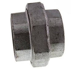 Rp 2 1/2'' Zinc plated Cast iron Double Nipple 3-pieces with Conically sealing 25 Bar