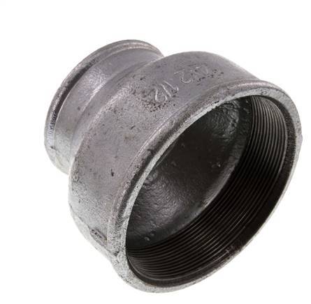 Rp 4'' x Rp 2 1/2'' Zinc plated Cast iron Round Socket 25 Bar