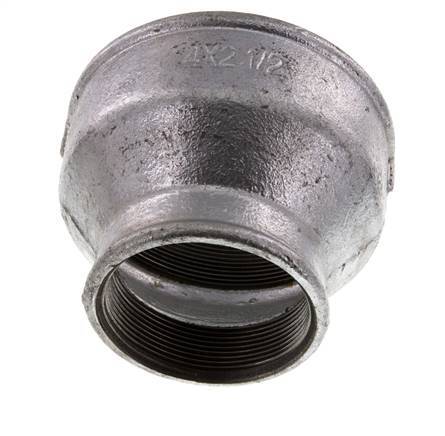 Rp 4'' x Rp 2 1/2'' Zinc plated Cast iron Round Socket 25 Bar