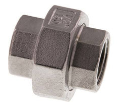 Rp 1/2'' Stainless steel Double Nipple 3-pieces with Conically sealing 16 Bar