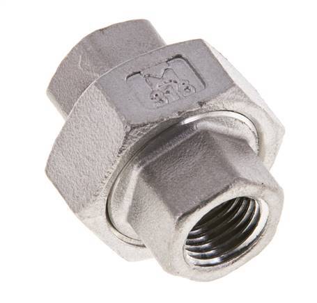 1/4'' NPT Stainless steel Double Nipple 3-pieces with Conically sealing 16 Bar
