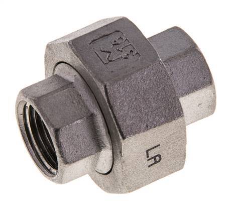 3/8'' NPT Stainless steel Double Nipple 3-pieces with Conically sealing 16 Bar