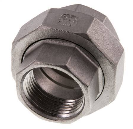 1'' NPT Stainless steel Double Nipple 3-pieces with Conically sealing 16 Bar