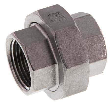 1'' NPT Stainless steel Double Nipple 3-pieces with Conically sealing 16 Bar