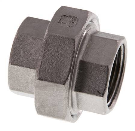 1'' NPT Stainless steel Double Nipple 3-pieces with Conically sealing 16 Bar