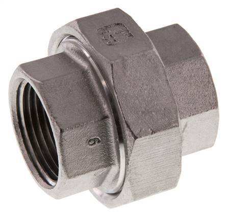 1'' NPT Stainless steel Double Nipple 3-pieces with Conically sealing 16 Bar