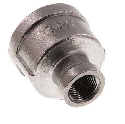 Rp 1'' x Rp 3/8'' Stainless steel Round Socket 16 Bar