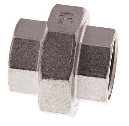 Rp 1'' Stainless steel Double Nipple 3-pieces with Conically sealing 16 Bar