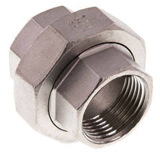 Rp 1'' Stainless steel Double Nipple 3-pieces with Conically sealing 16 Bar