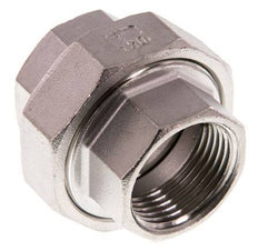 Rp 1'' Stainless steel Double Nipple 3-pieces with Conically sealing 16 Bar