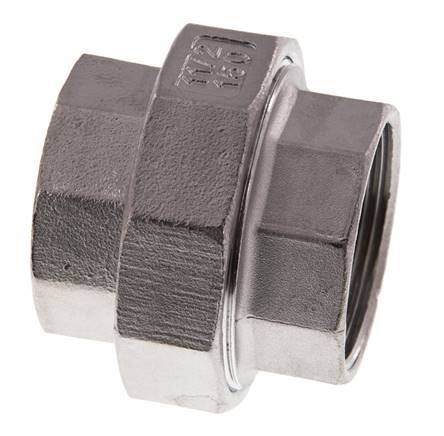 1 1/2'' NPT Stainless steel Double Nipple 3-pieces with Conically sealing 16 Bar