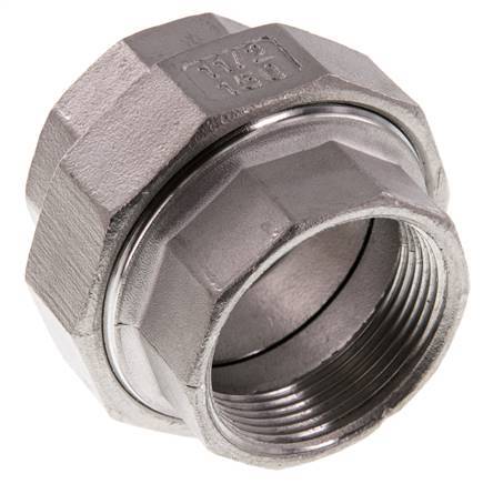 1 1/2'' NPT Stainless steel Double Nipple 3-pieces with Conically sealing 16 Bar
