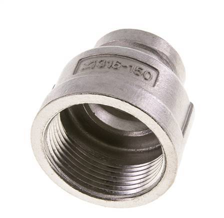 1 1/4'' NPT x 3/4'' NPT Stainless steel Round Socket 16 Bar